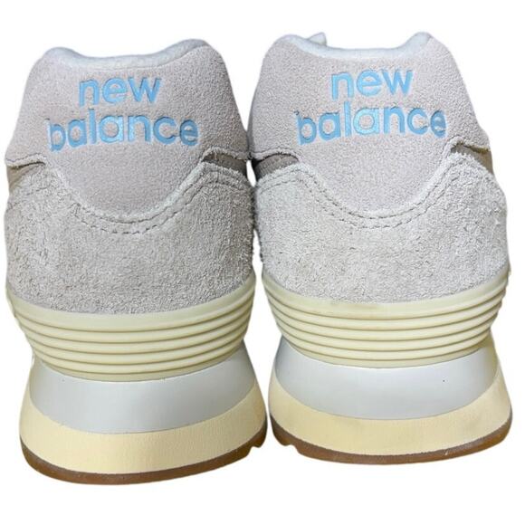 New Balance 574 Sneaker, gray with blue NEW size 8 - Picture 3 of 6